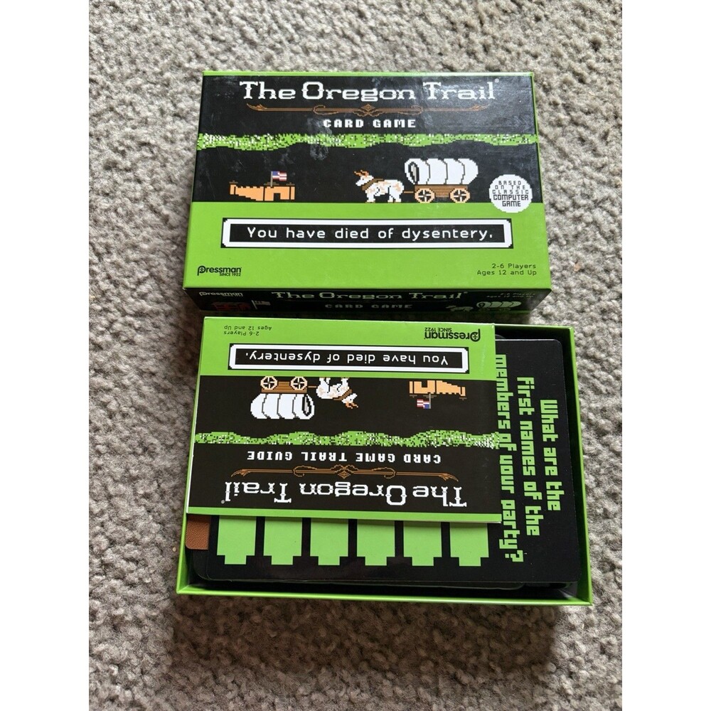 The Oregon Trail Card Game by Pressman 100% Complete.( Open Box)